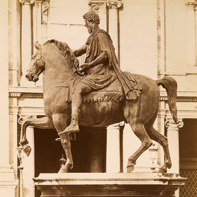 Estatua de Marco Aurelio. Emperador y filósofo estoico