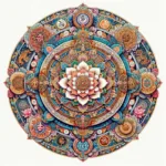 Qué es un mandala. Imagen de un mandala budista a color.